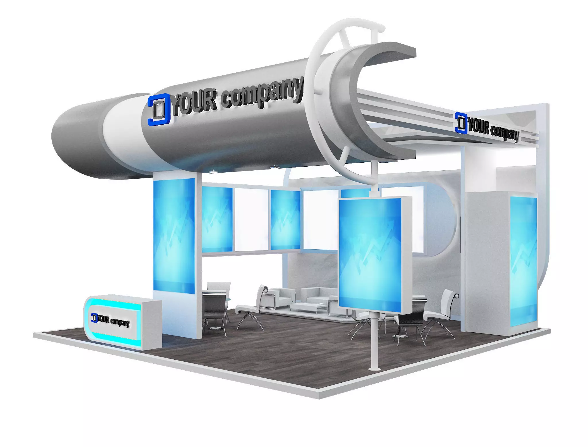 Booth Exhibition Stand a556b 3D model
