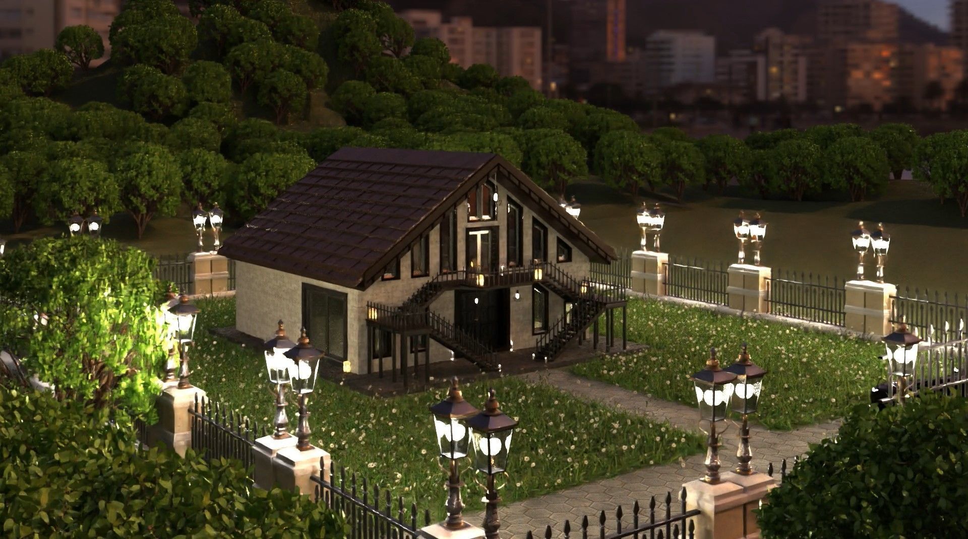 Luxury house 20 Free 3D model_7