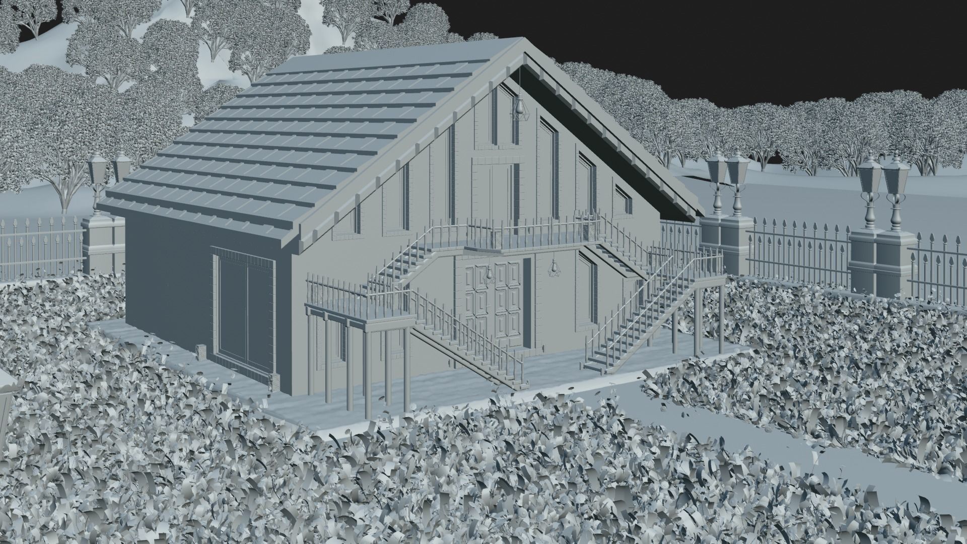 Luxury house 20 Free 3D model_4