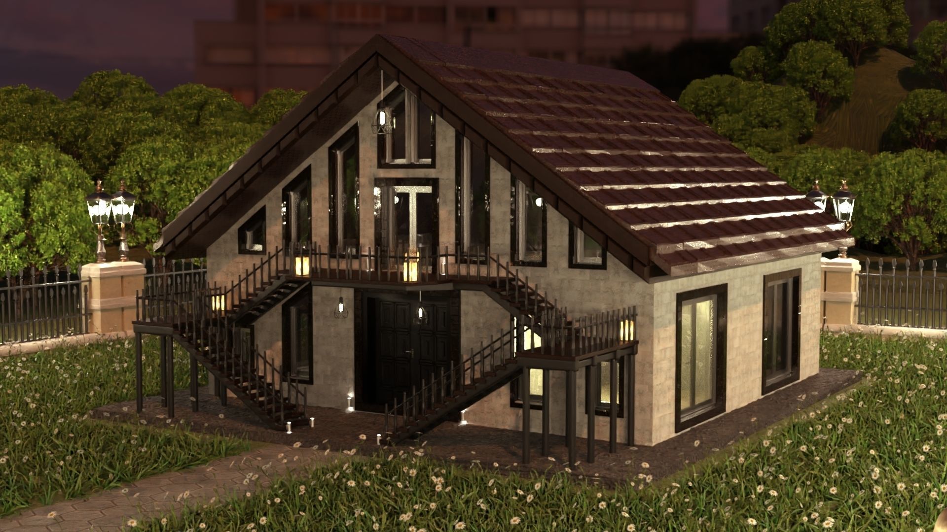 Luxury house 20 Free 3D model_6