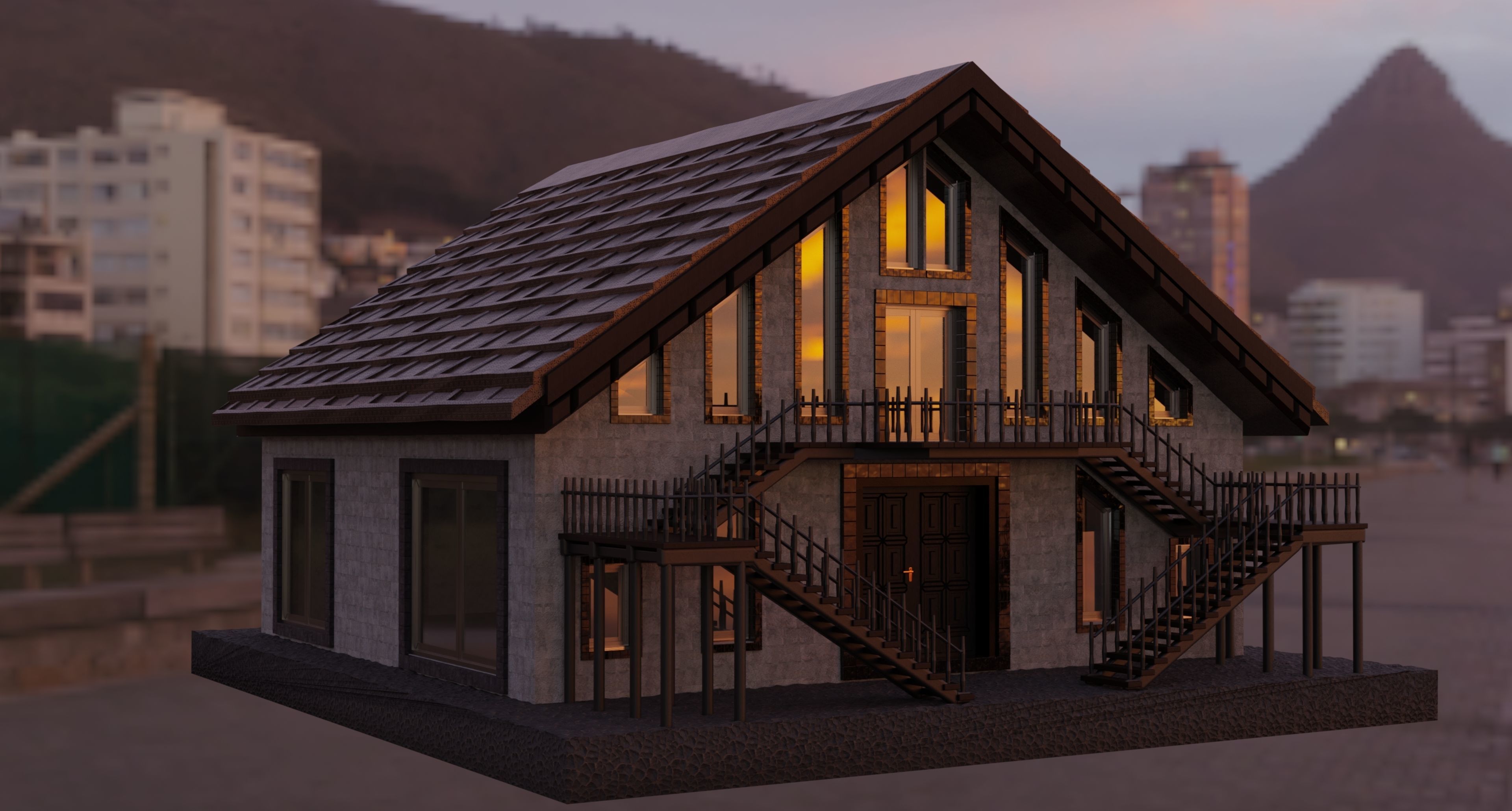 Luxury house 20 Free 3D model_5