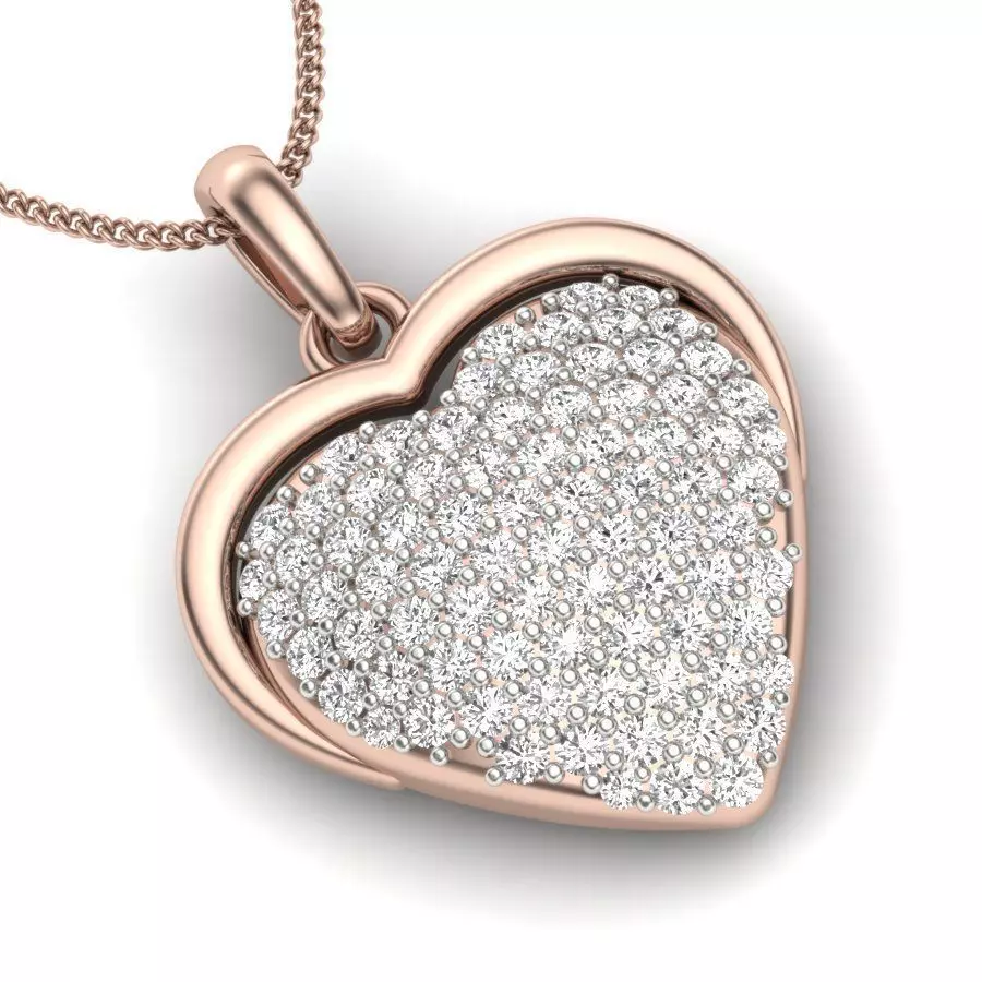 Heart Stone Pendant 3D print model