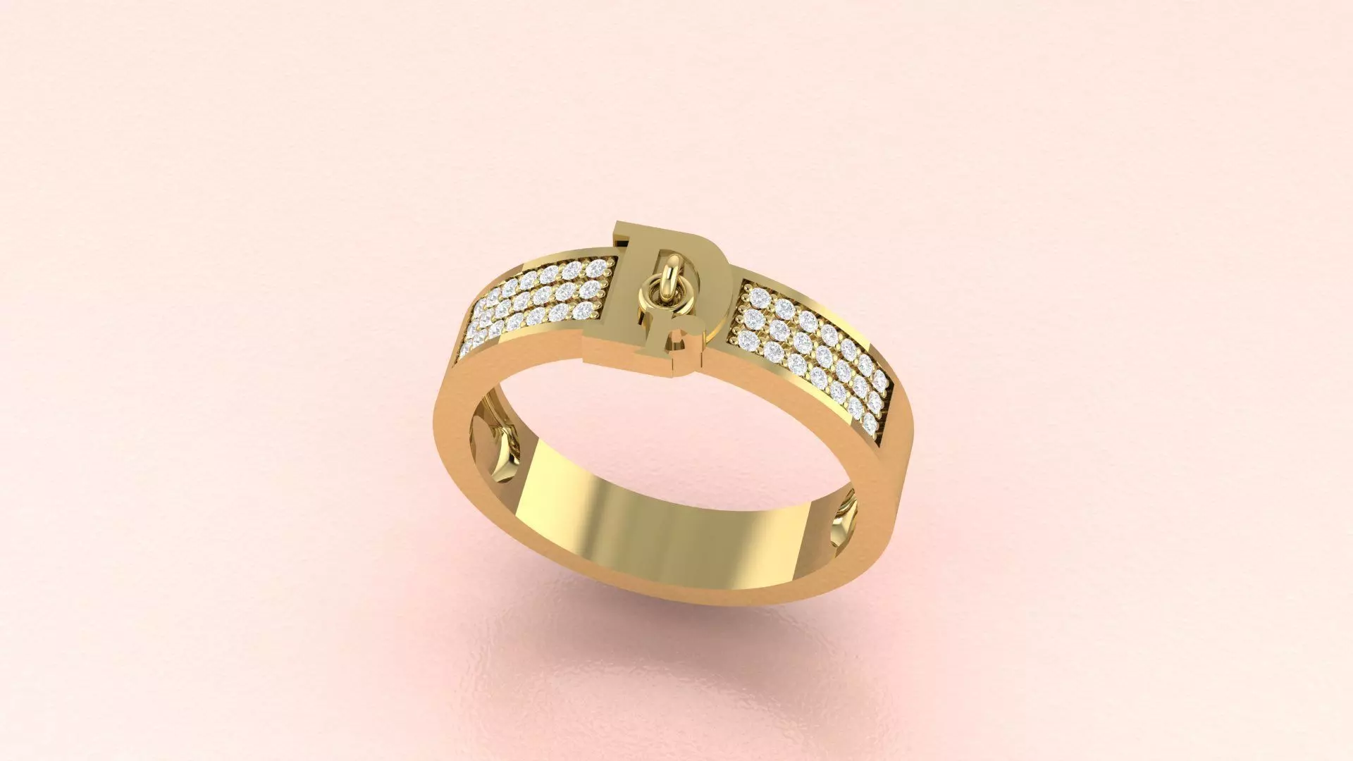 Fashion Dior Ring    3dm file ready for printing stl format 3D print model_0
