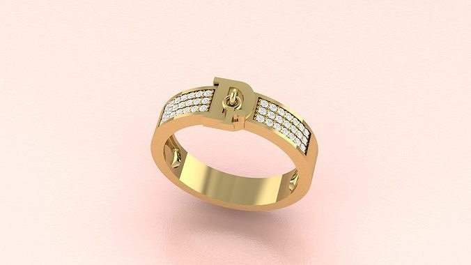 Fashion Dior Ring    3dm file ready for printing stl format 3D print model