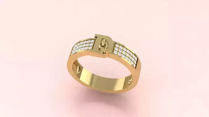 Fashion Dior Ring    3dm file ready for printing stl format 3D print model