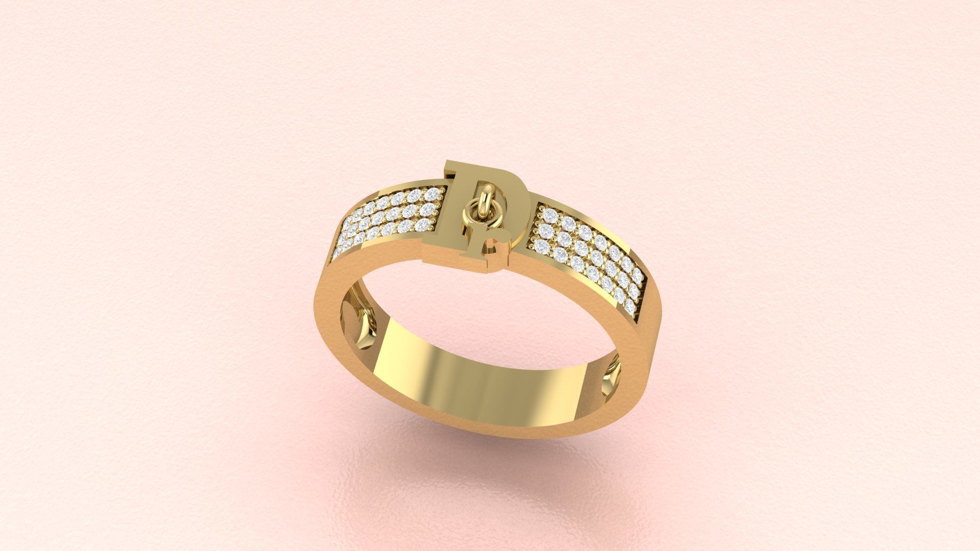 Fashion Dior Ring    3dm file ready for printing stl format 3D print model_14