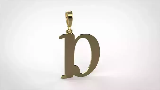 pendant alphabet Aerwyna  D small 3D print model
