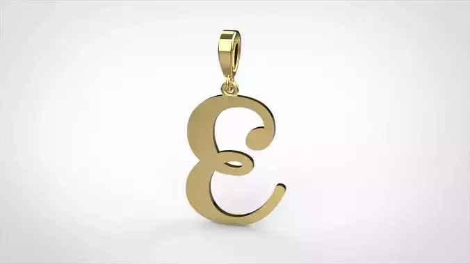   pendant alphabet Aerwyna  E small  3D print model