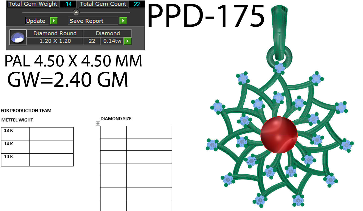 Pendant with pearl and diamonds 3D print model_18