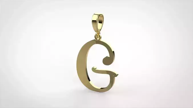  pendant alphabet Aerwyna G small  3D print model