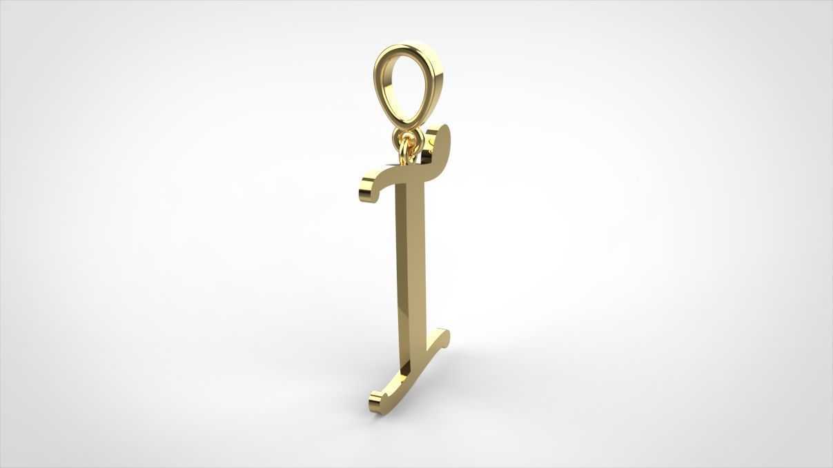 pendant alphabet Aerwyna I small  3D print model_5