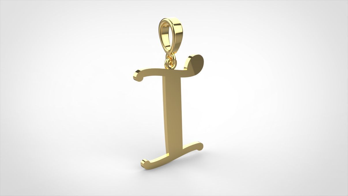 pendant alphabet Aerwyna I small  3D print model_6