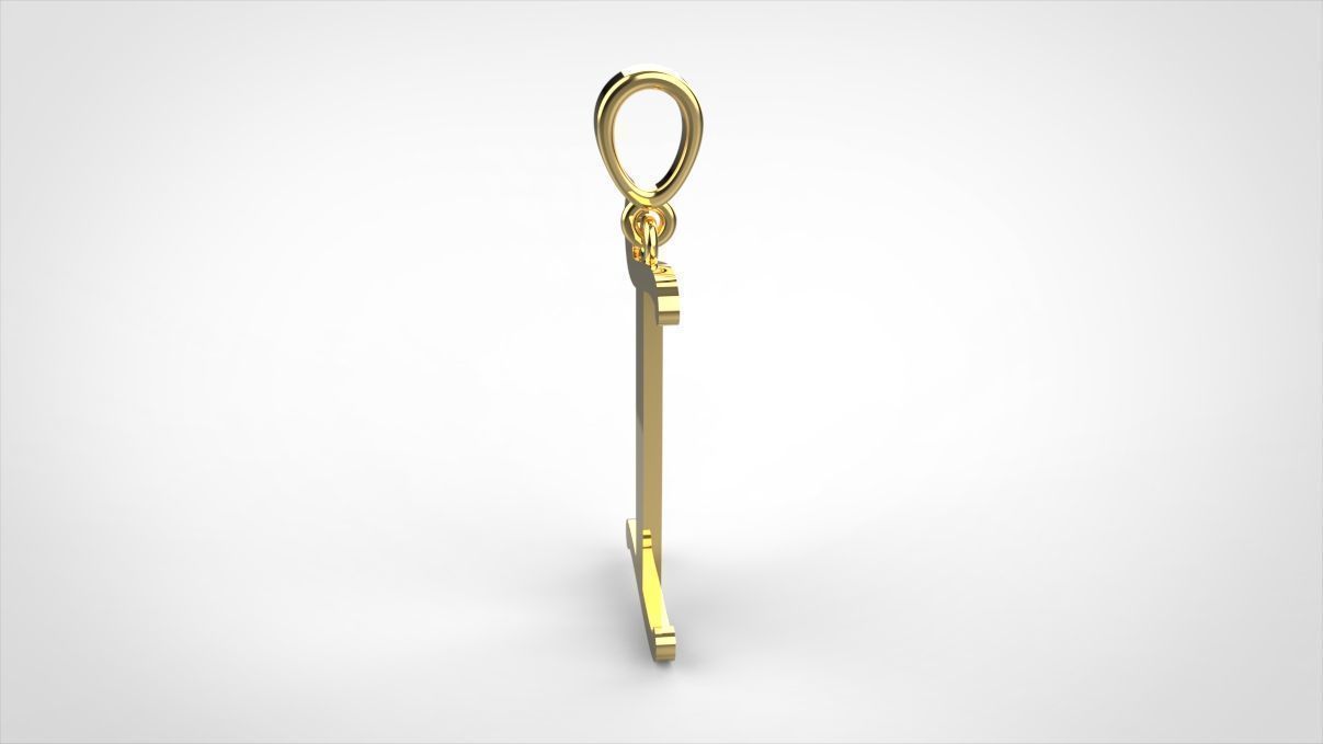 pendant alphabet Aerwyna I small  3D print model_4