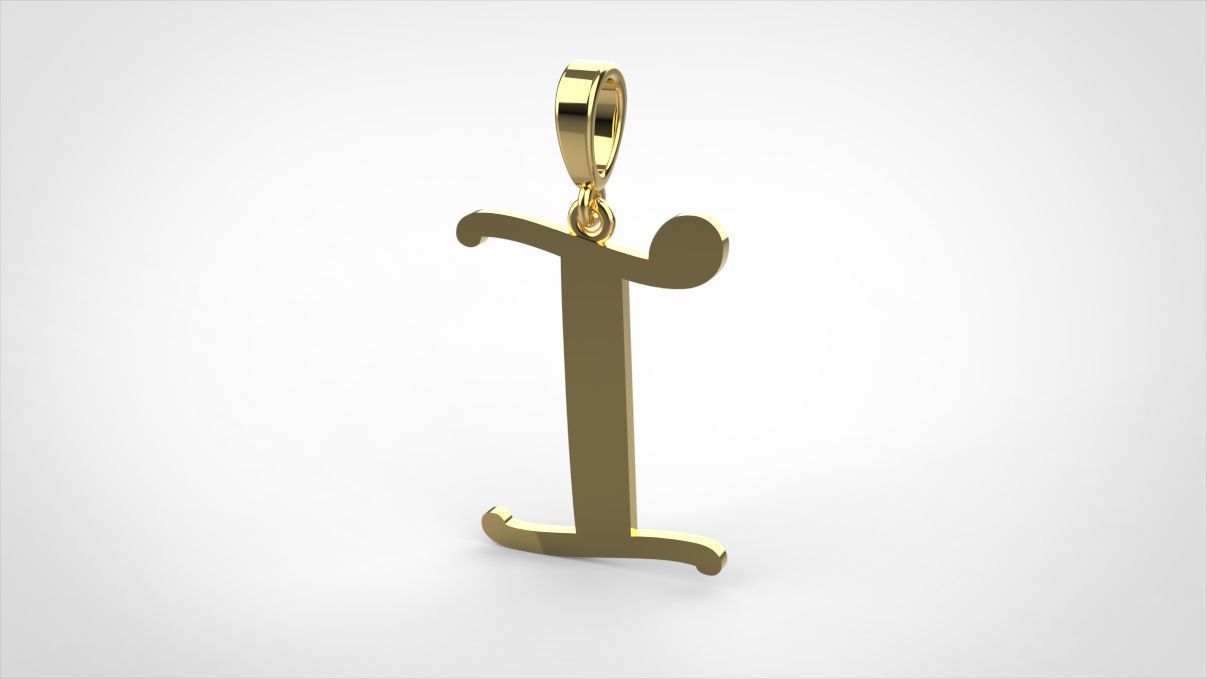 pendant alphabet Aerwyna I small  3D print model_8