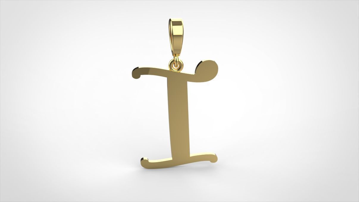 pendant alphabet Aerwyna I small  3D print model_7