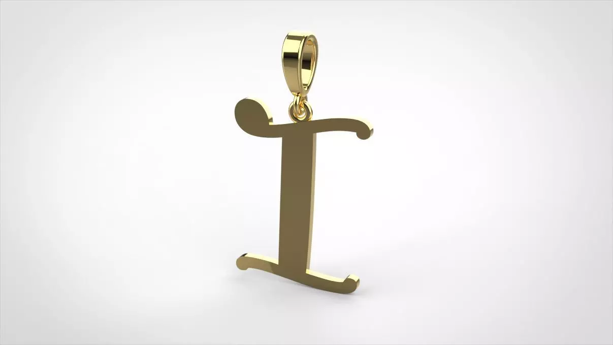 pendant alphabet Aerwyna I small  3D print model_0