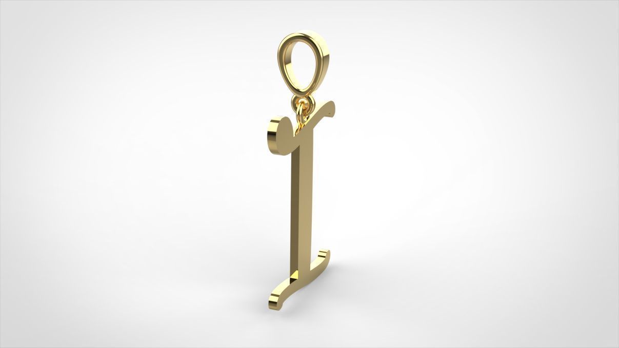 pendant alphabet Aerwyna I small  3D print model_11