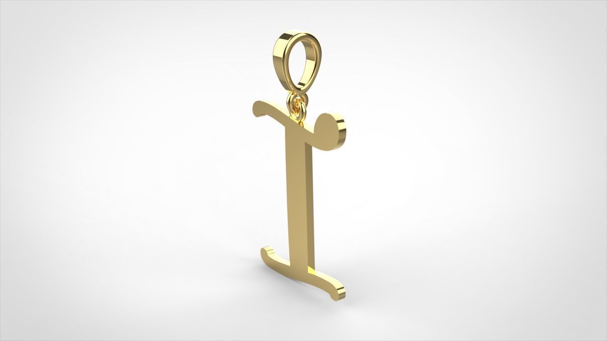 pendant alphabet Aerwyna I small  3D print model_9
