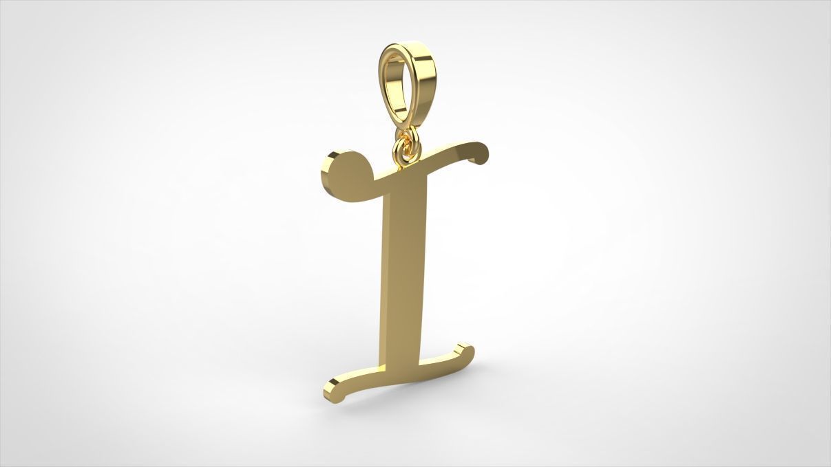 pendant alphabet Aerwyna I small  3D print model_1