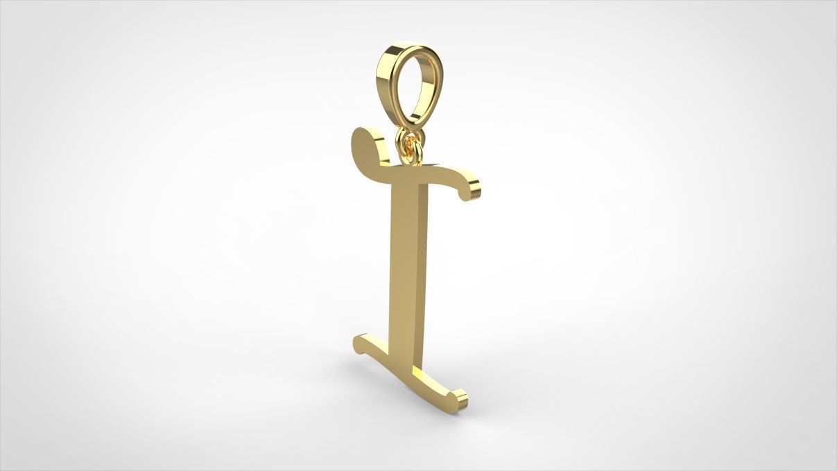 pendant alphabet Aerwyna I small  3D print model_2