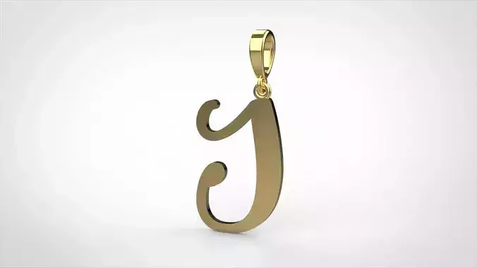  pendant alphabet Aerwyna  J small  3D print model