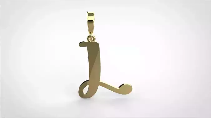  pendant alphabet Aerwyna  L small  3D print model