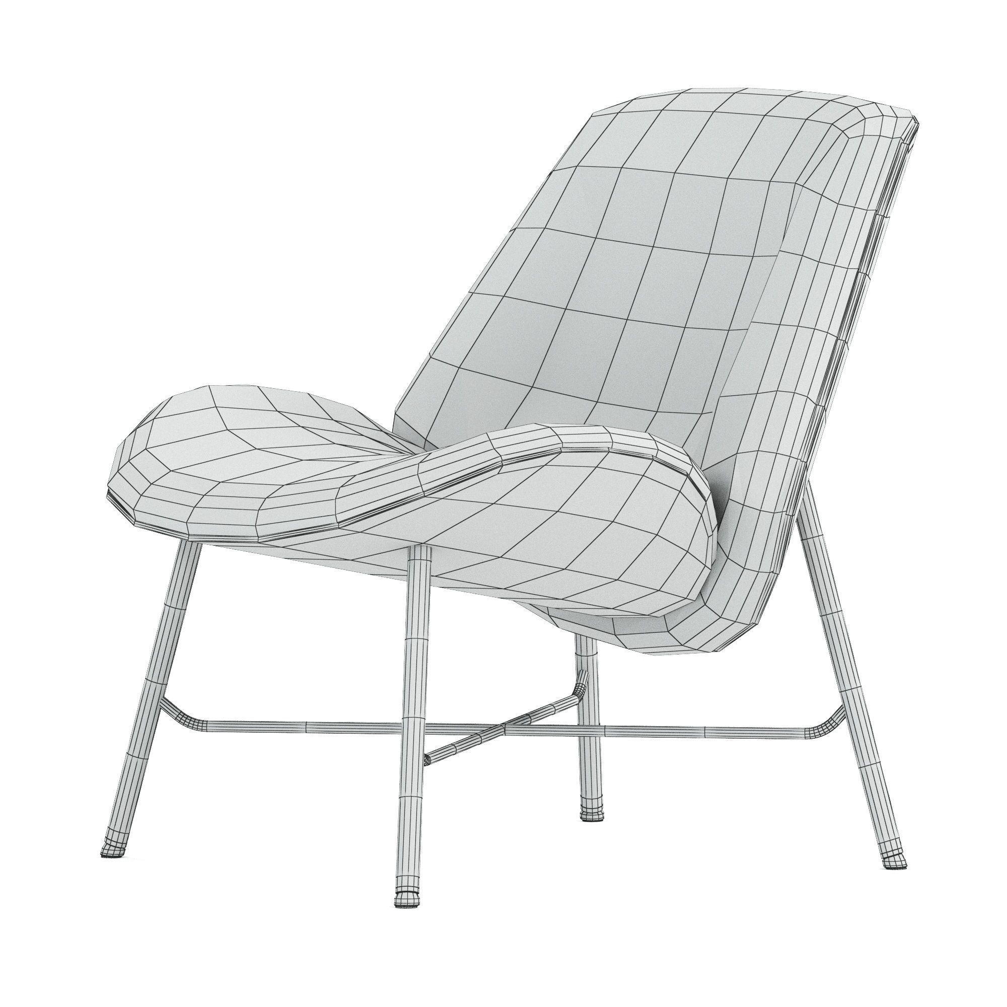 Easy chair by LEOLUX LX 3D model_4