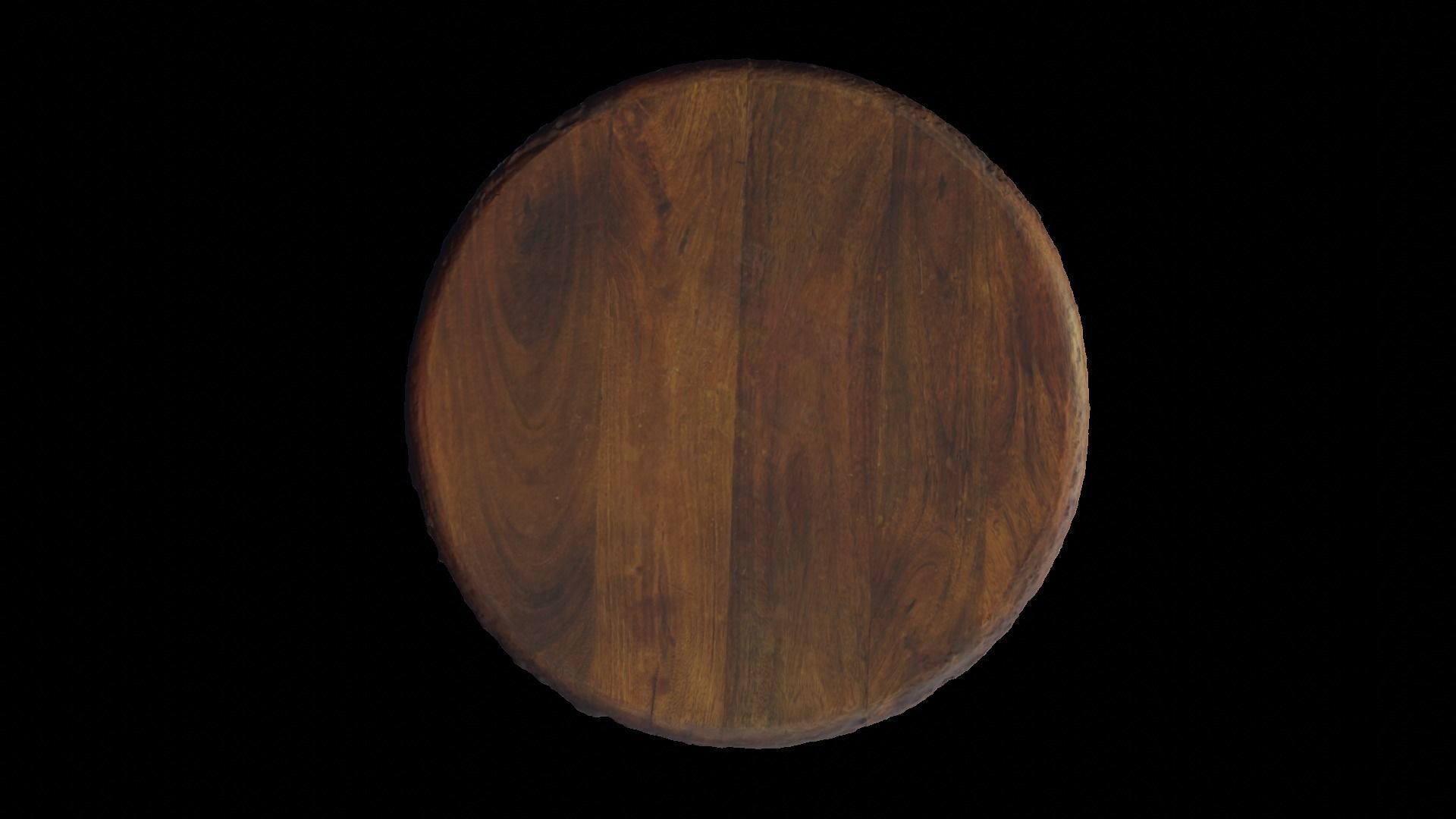 antique wooden table 3D model_3