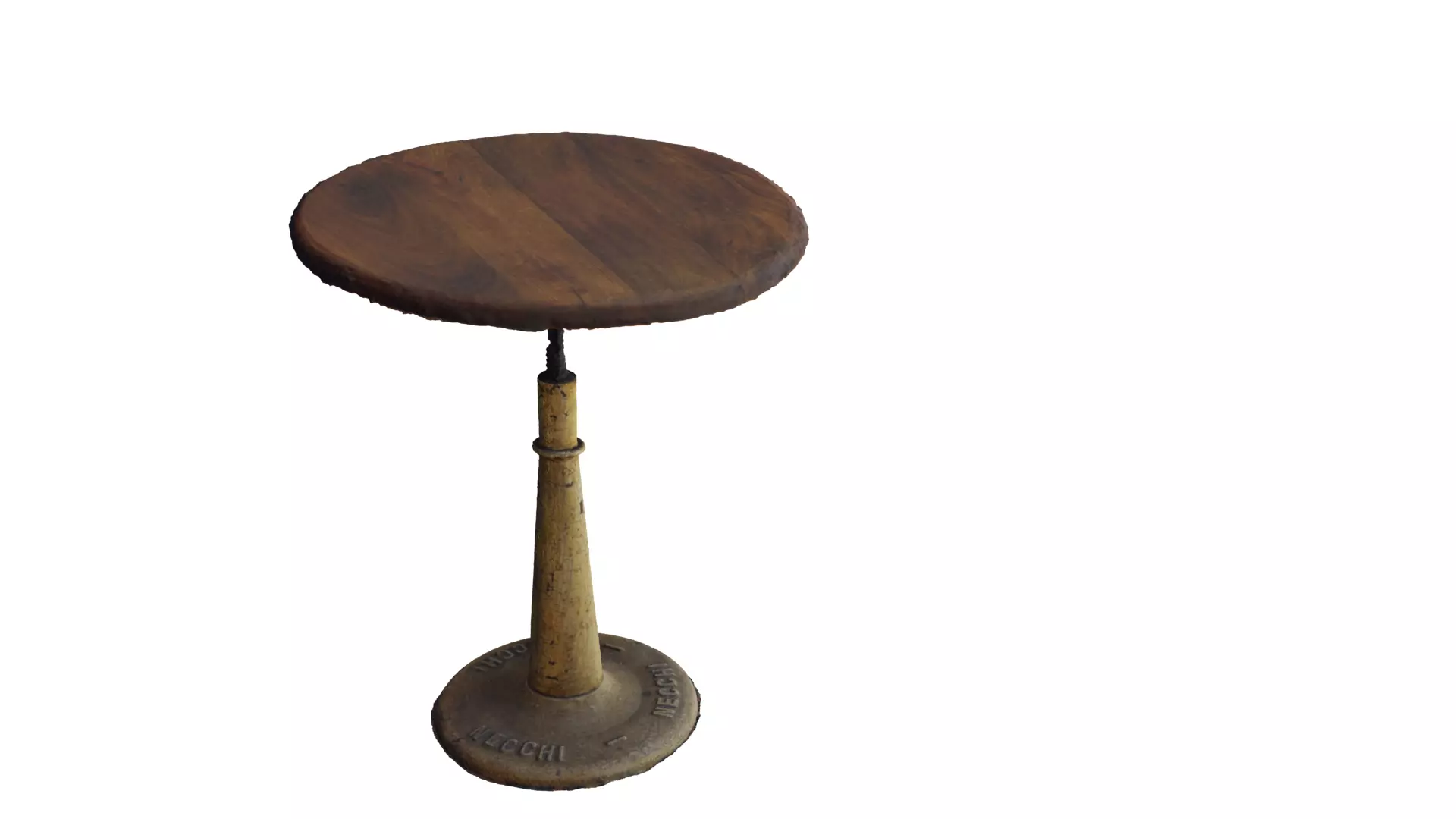 antique wooden table 3D model_0
