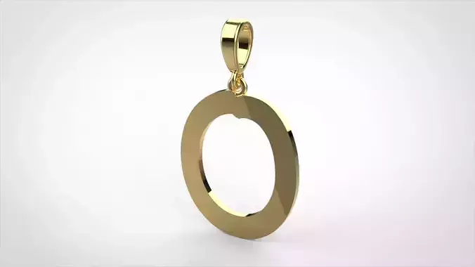  pendant alphabet Aerwyna O small  3D print model