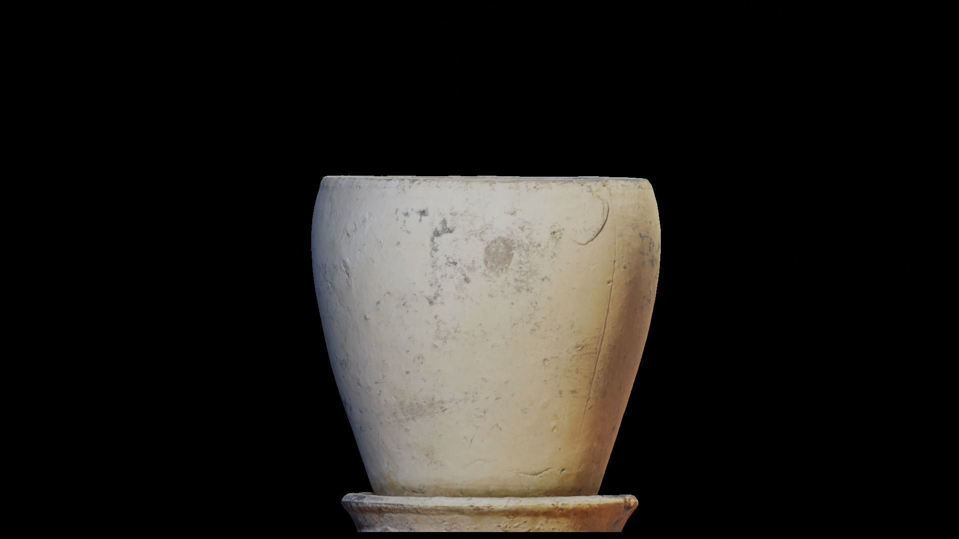 Flowerpot terracotta planter 3D model_3