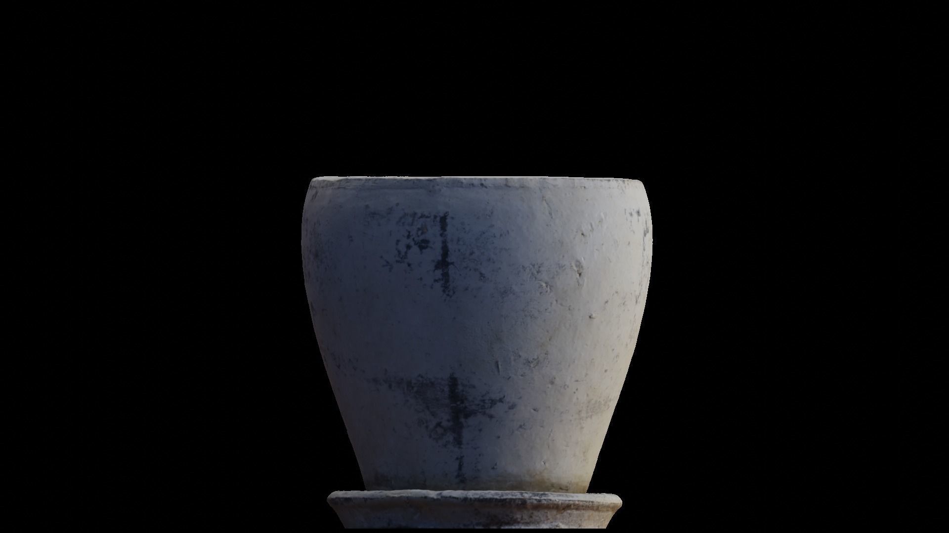 Flowerpot terracotta planter 3D model_2