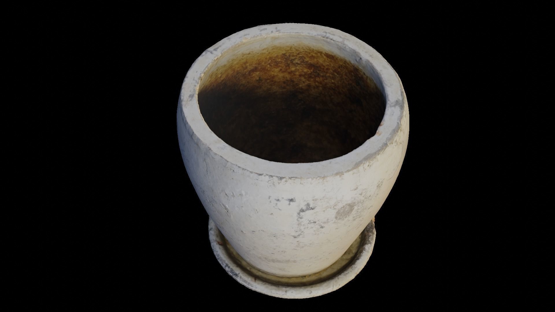 Flowerpot terracotta planter 3D model_1