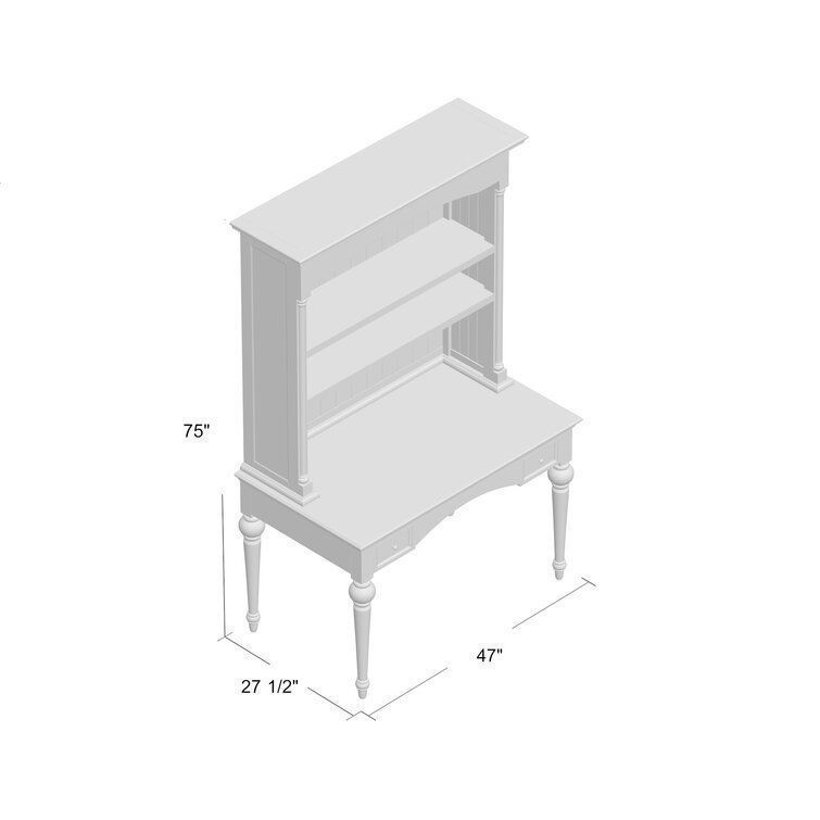 Westmont Desk with Hutch 3D model_1