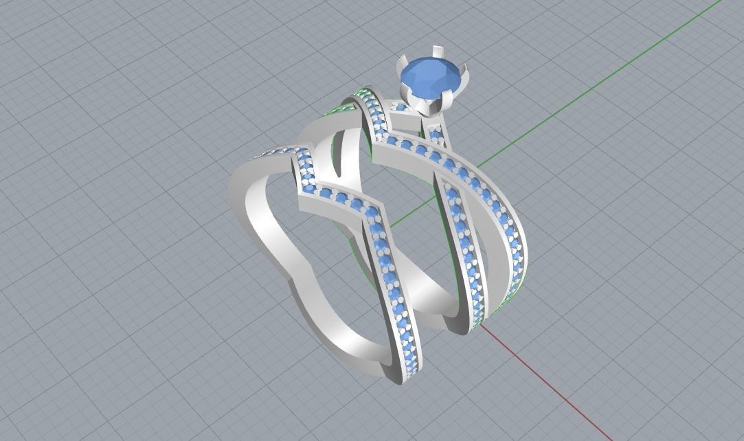 Chaumet fashion  engagement ring STL format  3D print model_10