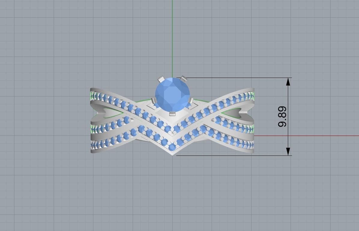 Chaumet fashion  engagement ring STL format  3D print model_5