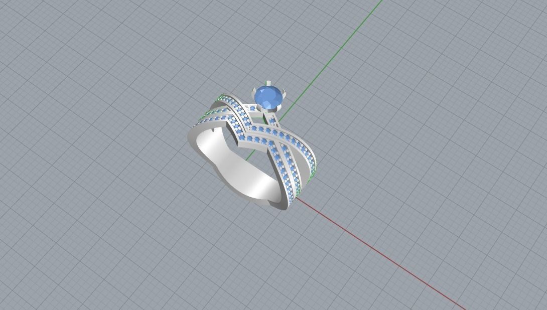 Chaumet fashion  engagement ring STL format  3D print model_11