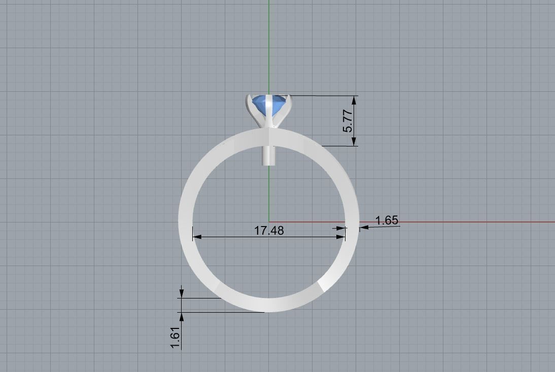 Chaumet fashion  engagement ring STL format  3D print model_9