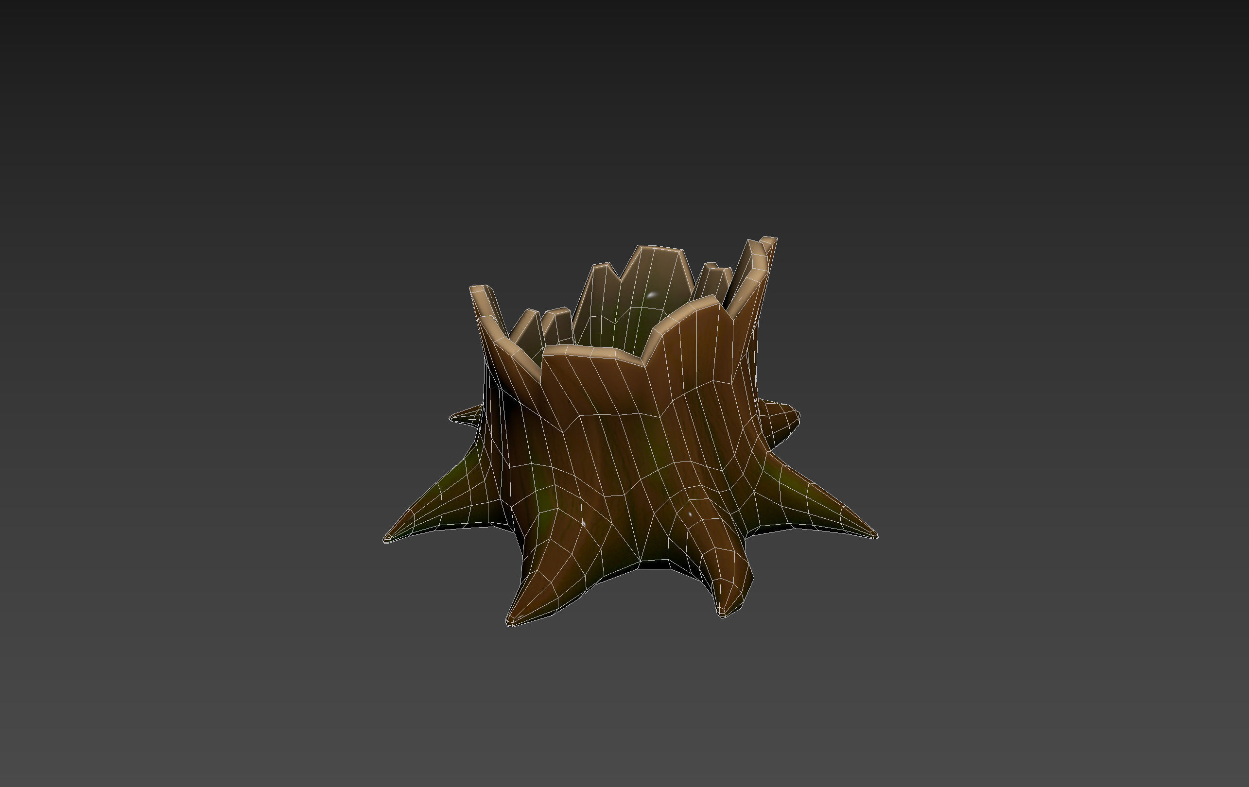 Low Poly Stump 002 Low-poly 3D model_17