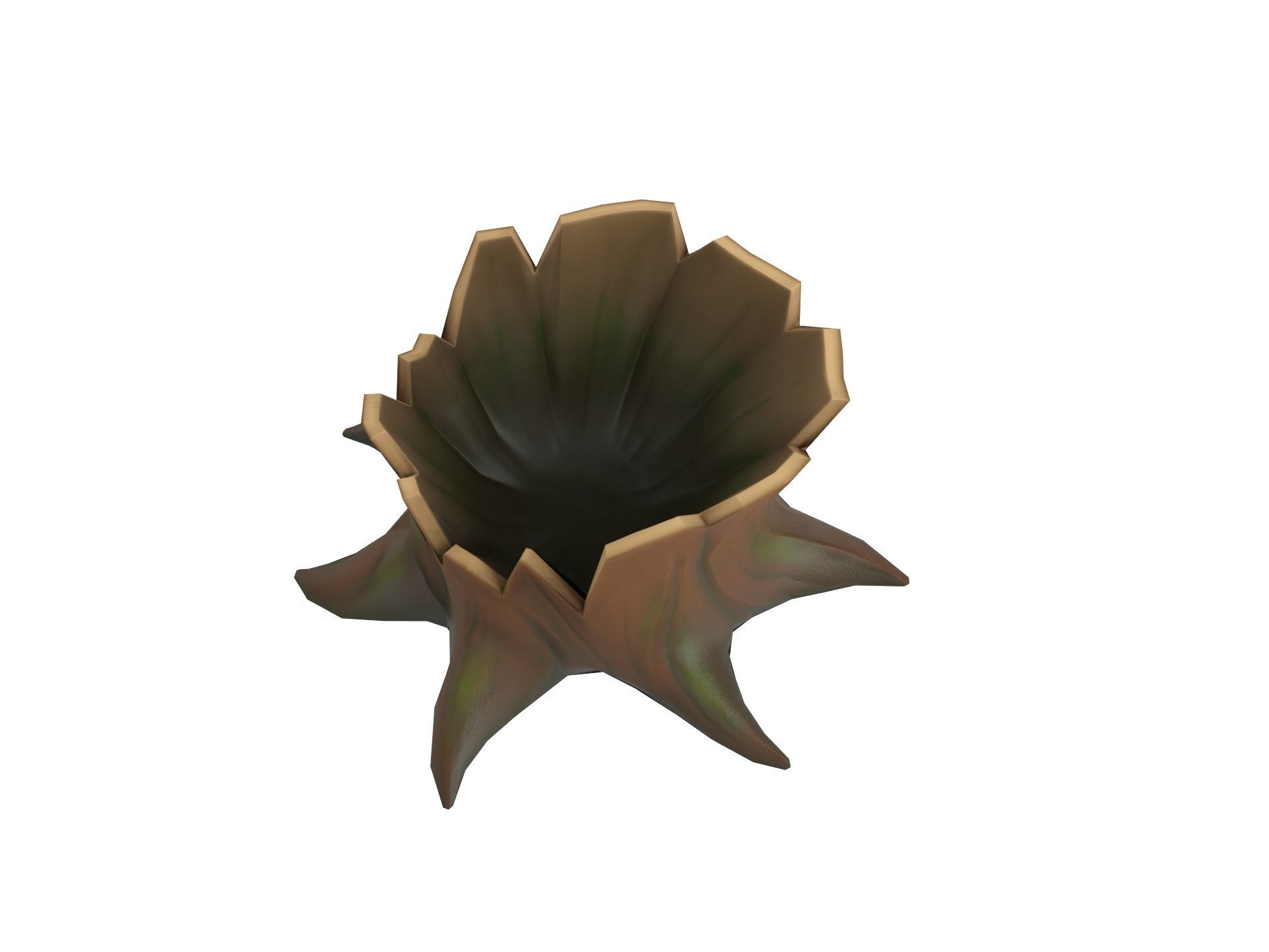 Low Poly Stump 002 Low-poly 3D model_8