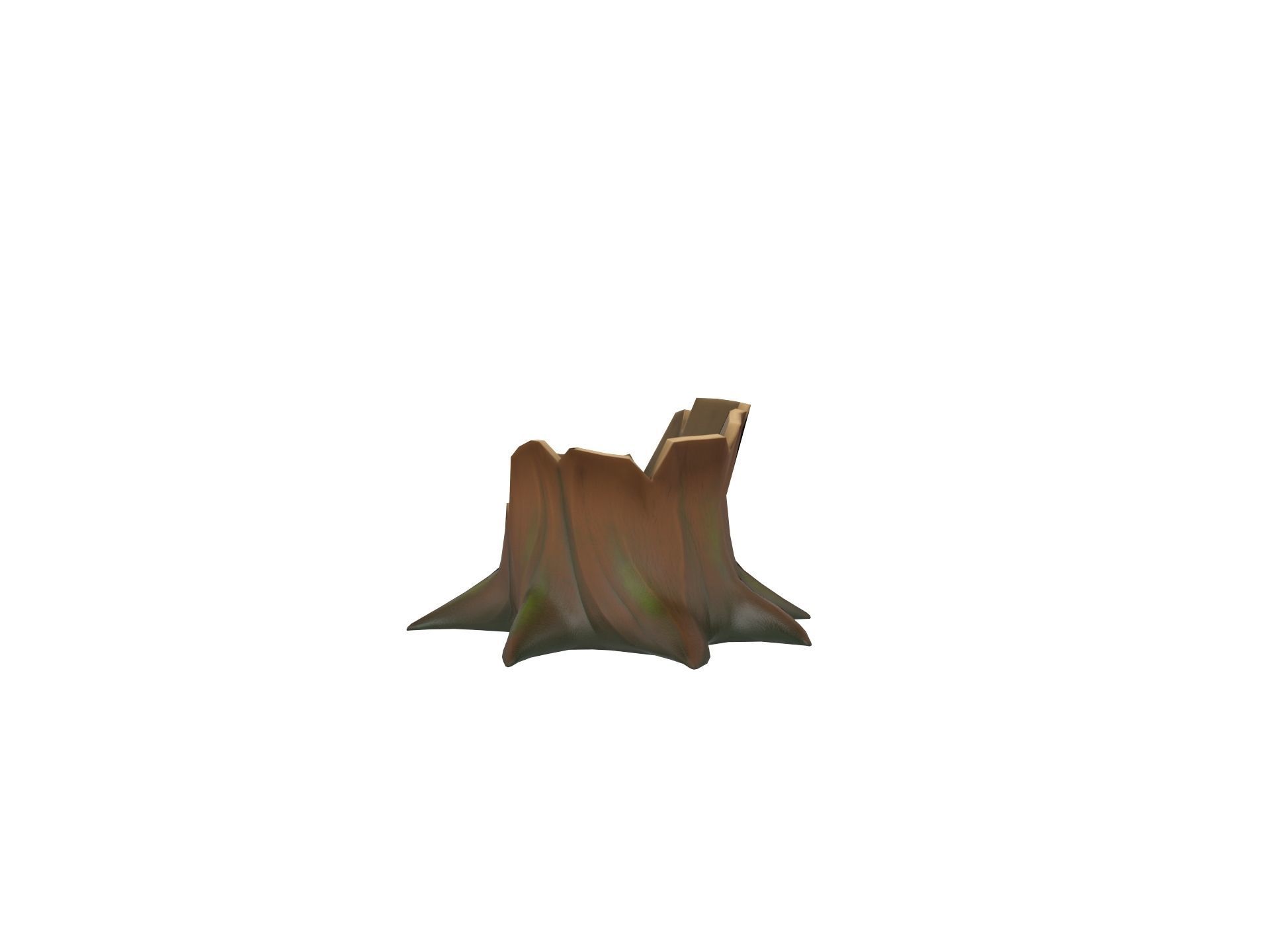 Low Poly Stump 002 Low-poly 3D model_7