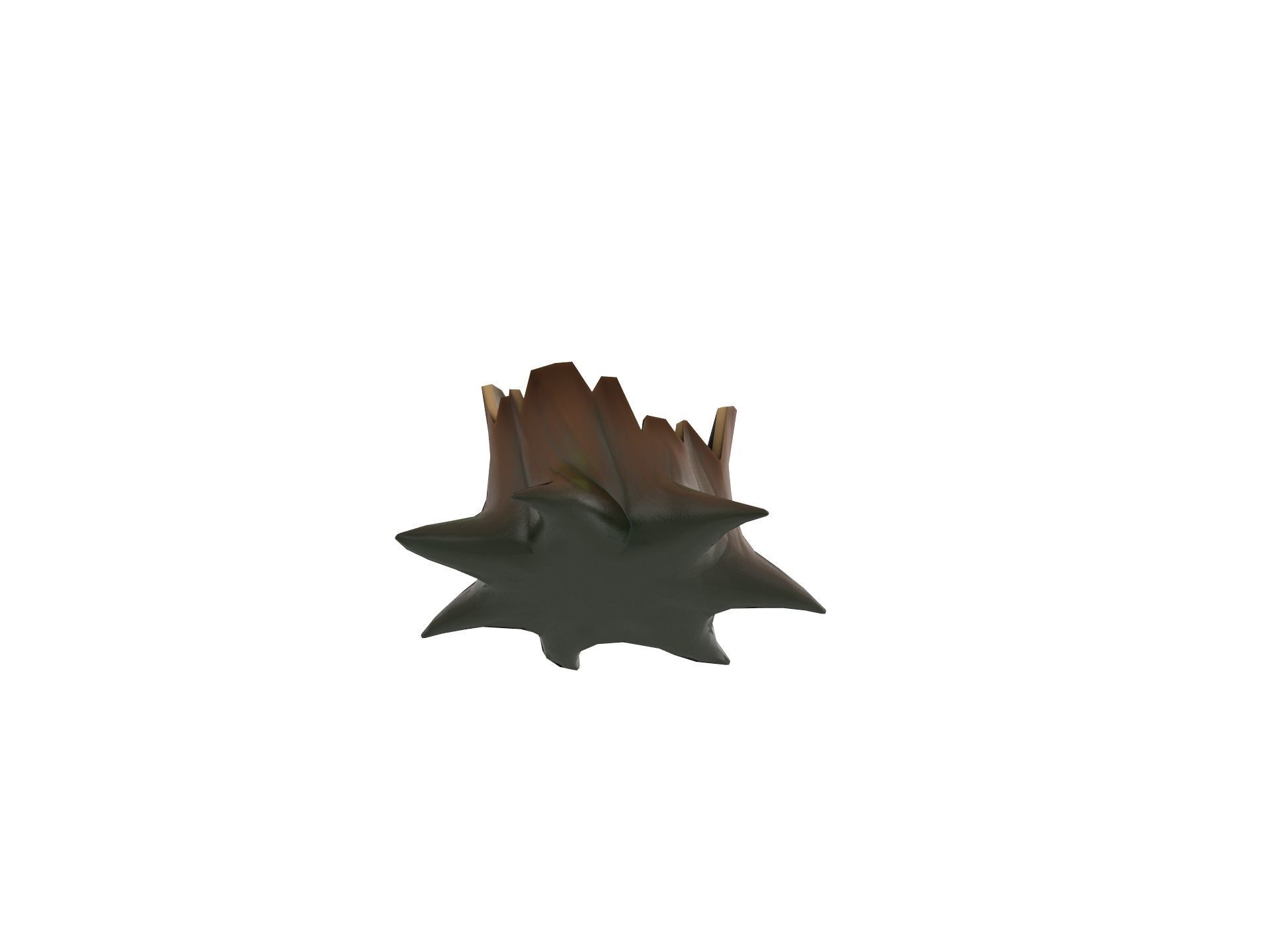 Low Poly Stump 002 Low-poly 3D model_2