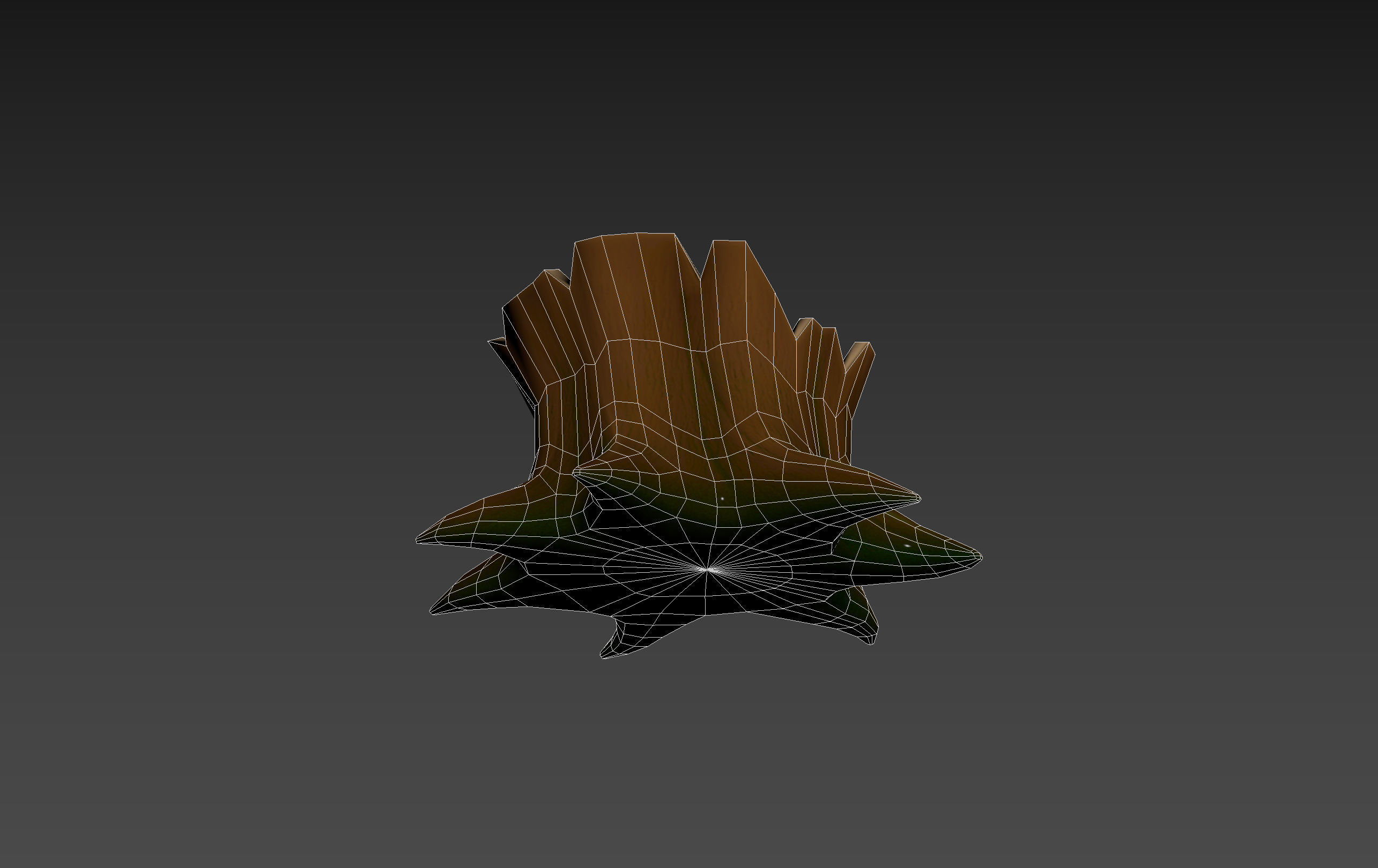 Low Poly Stump 002 Low-poly 3D model_15