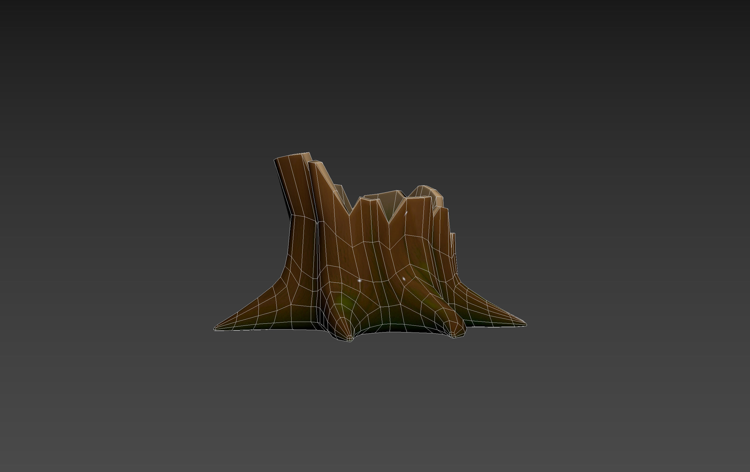 Low Poly Stump 002 Low-poly 3D model_14