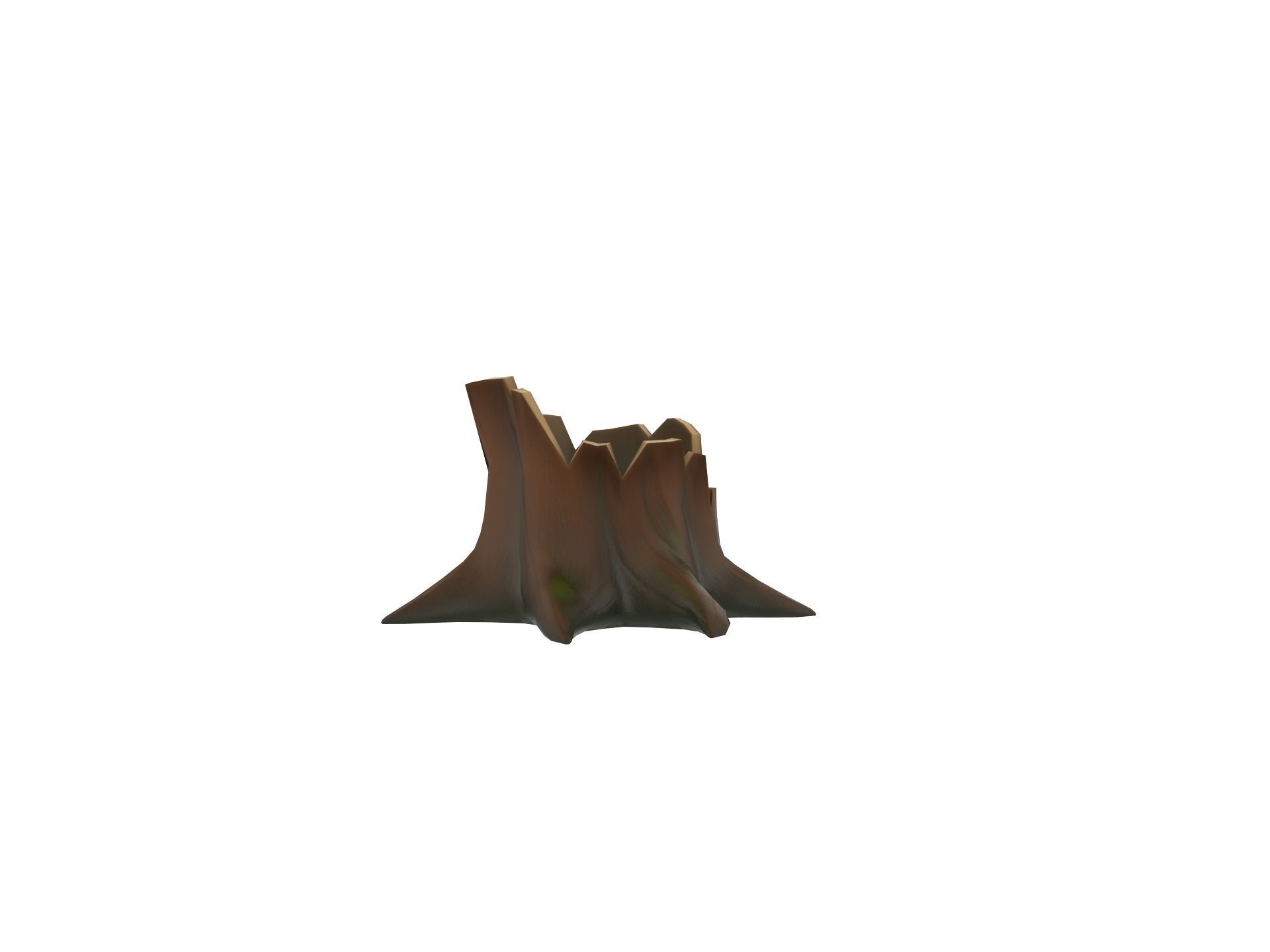 Low Poly Stump 002 Low-poly 3D model_3