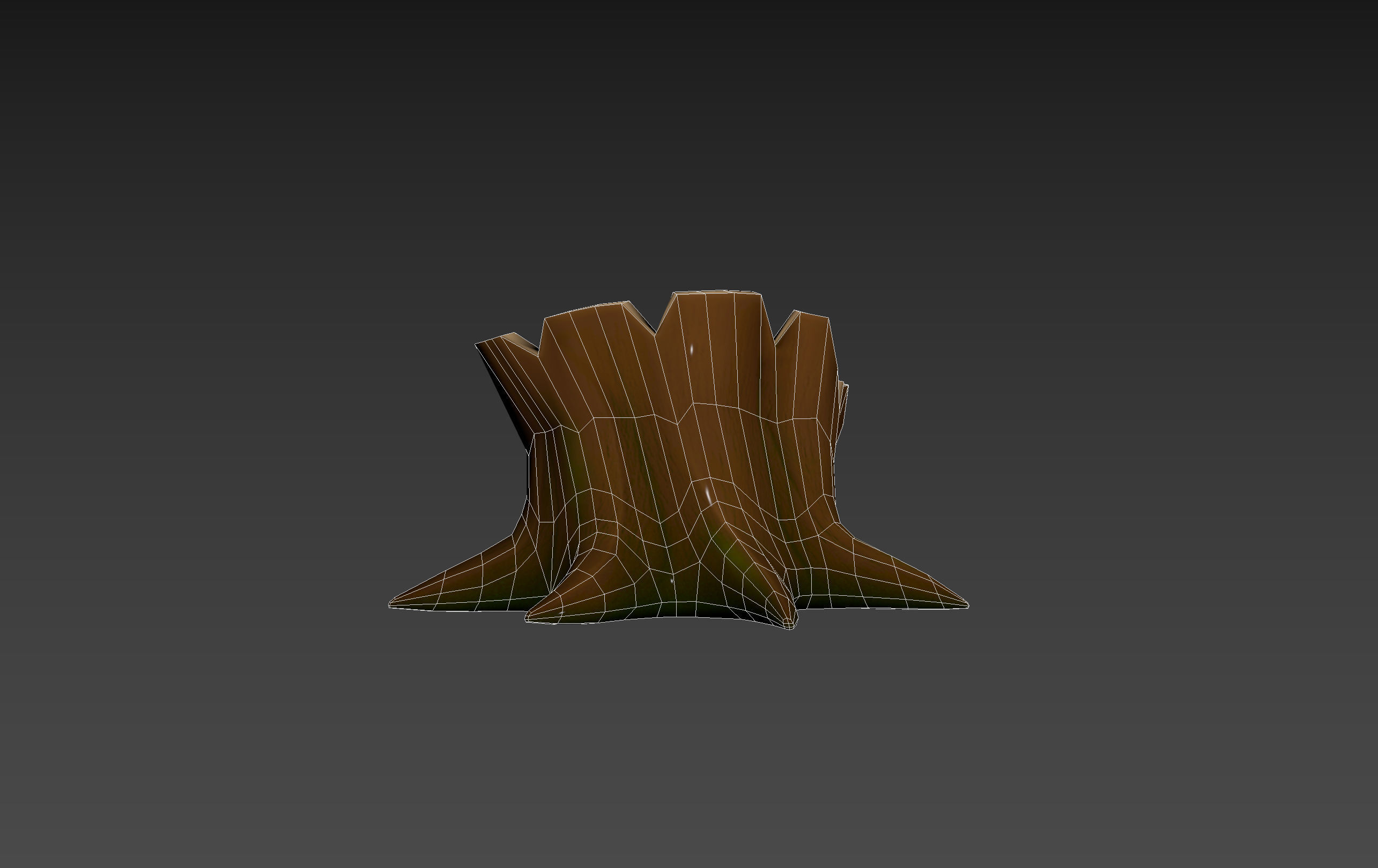Low Poly Stump 002 Low-poly 3D model_16