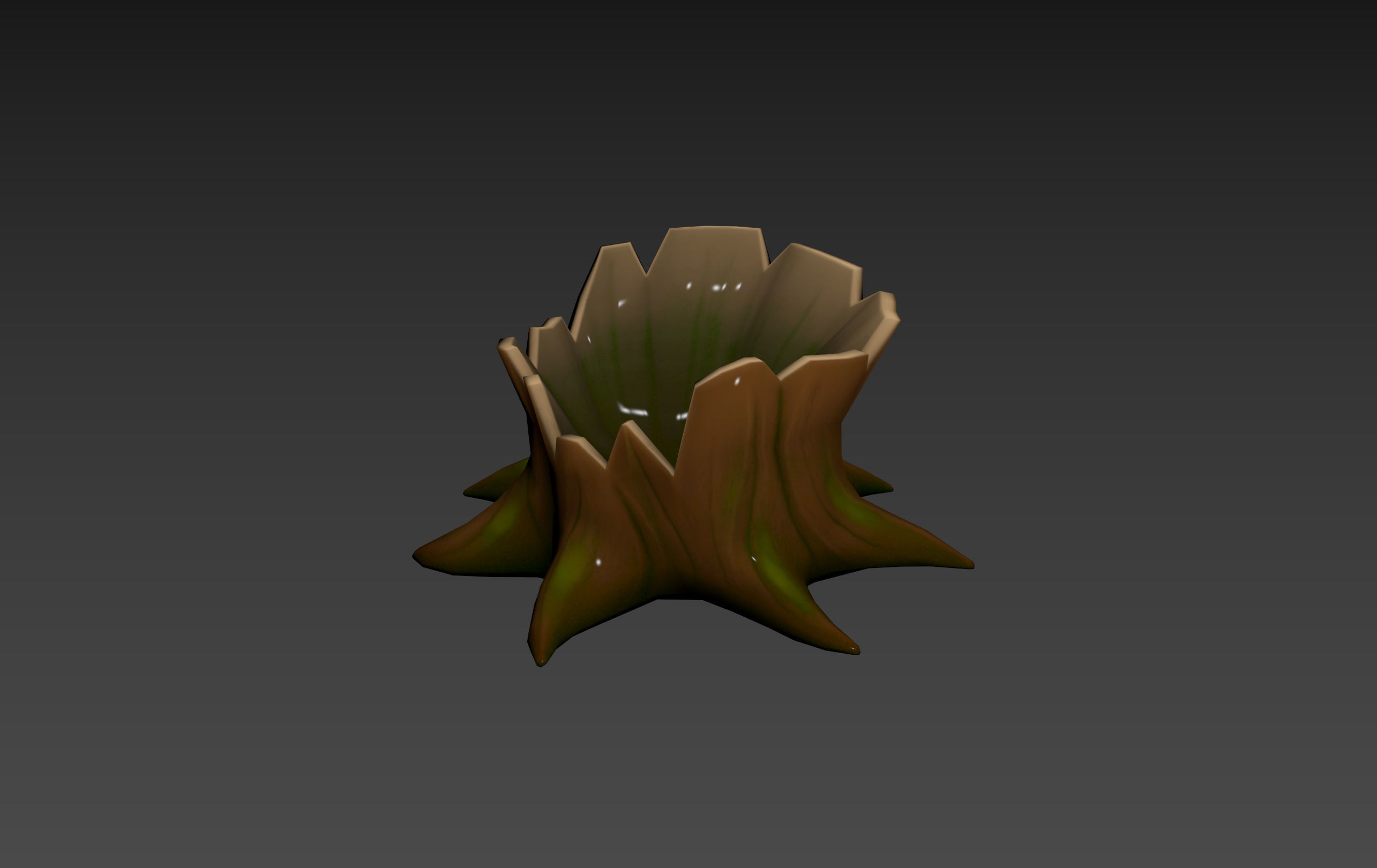 Low Poly Stump 002 Low-poly 3D model_10