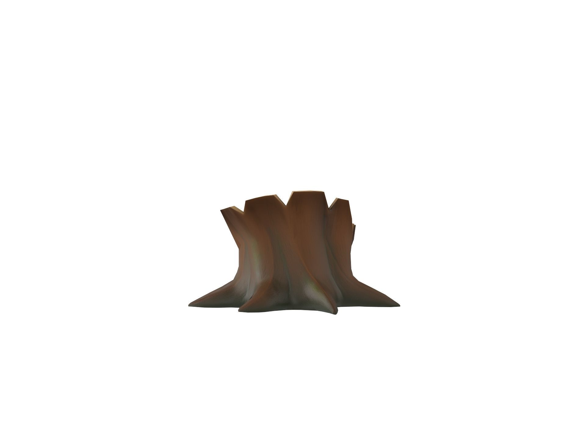 Low Poly Stump 002 Low-poly 3D model_5