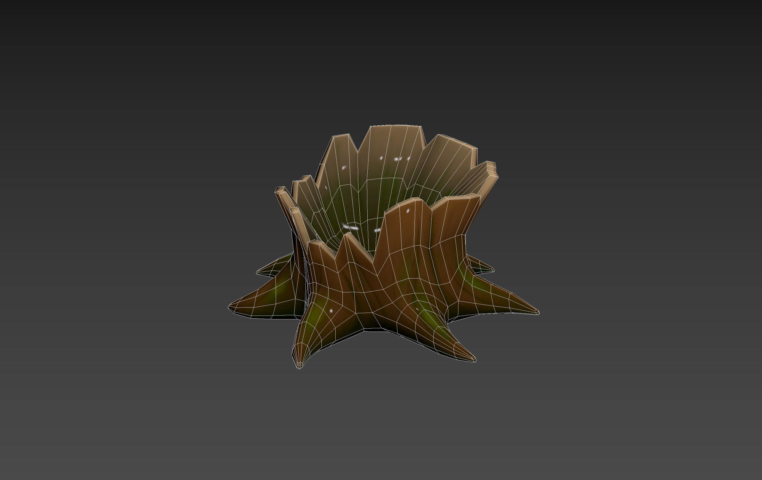 Low Poly Stump 002 Low-poly 3D model_11