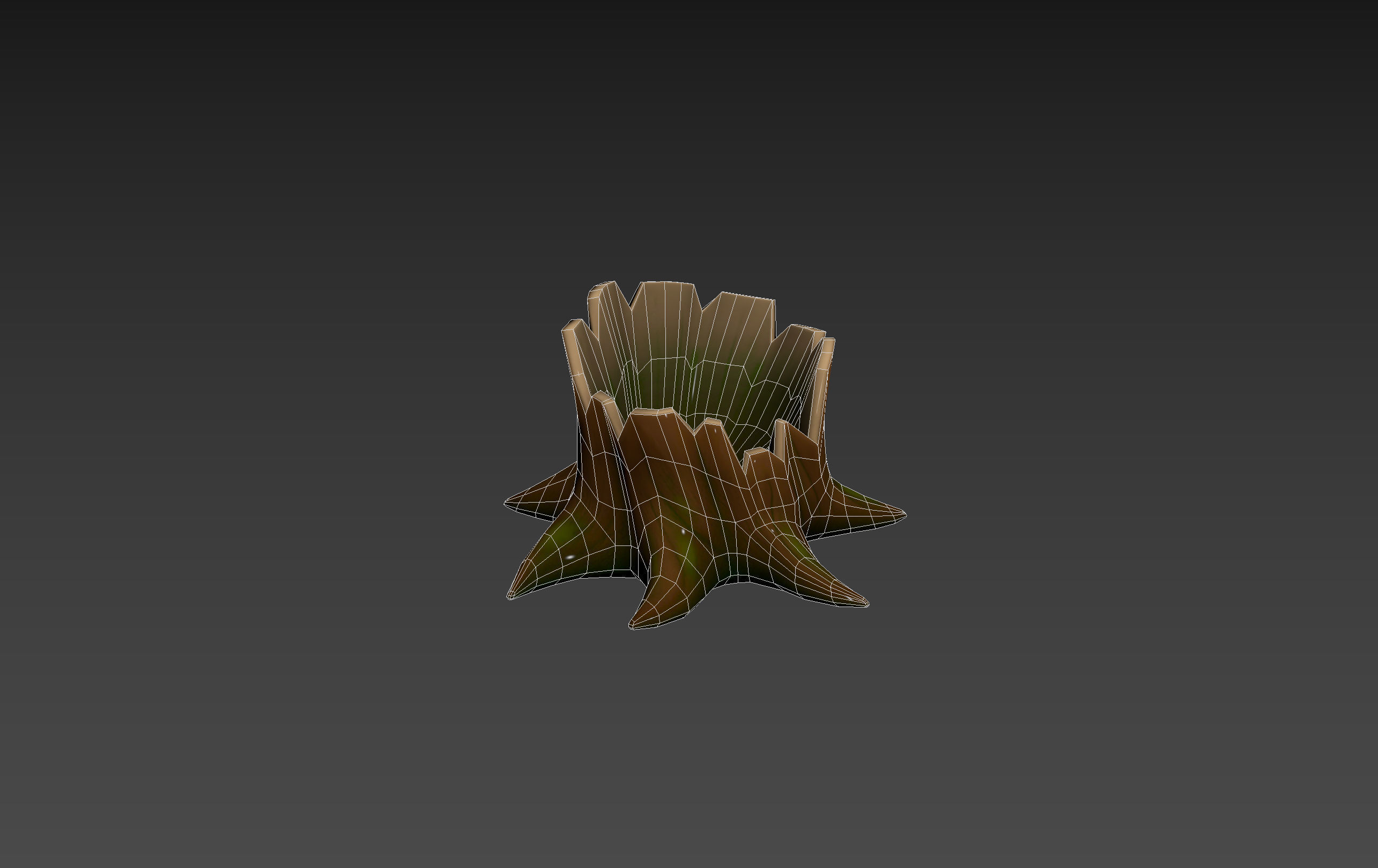 Low Poly Stump 002 Low-poly 3D model_13